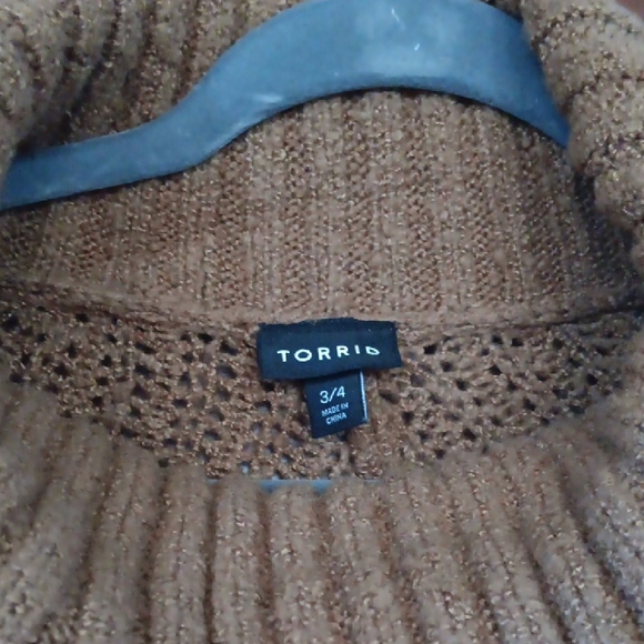 Torrid Warm Tan Cowl Neck Sweater - Picture 3 of 4